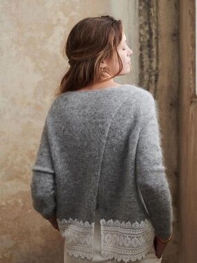 Sezane Mohair and Merino Wool Sweater with Lace